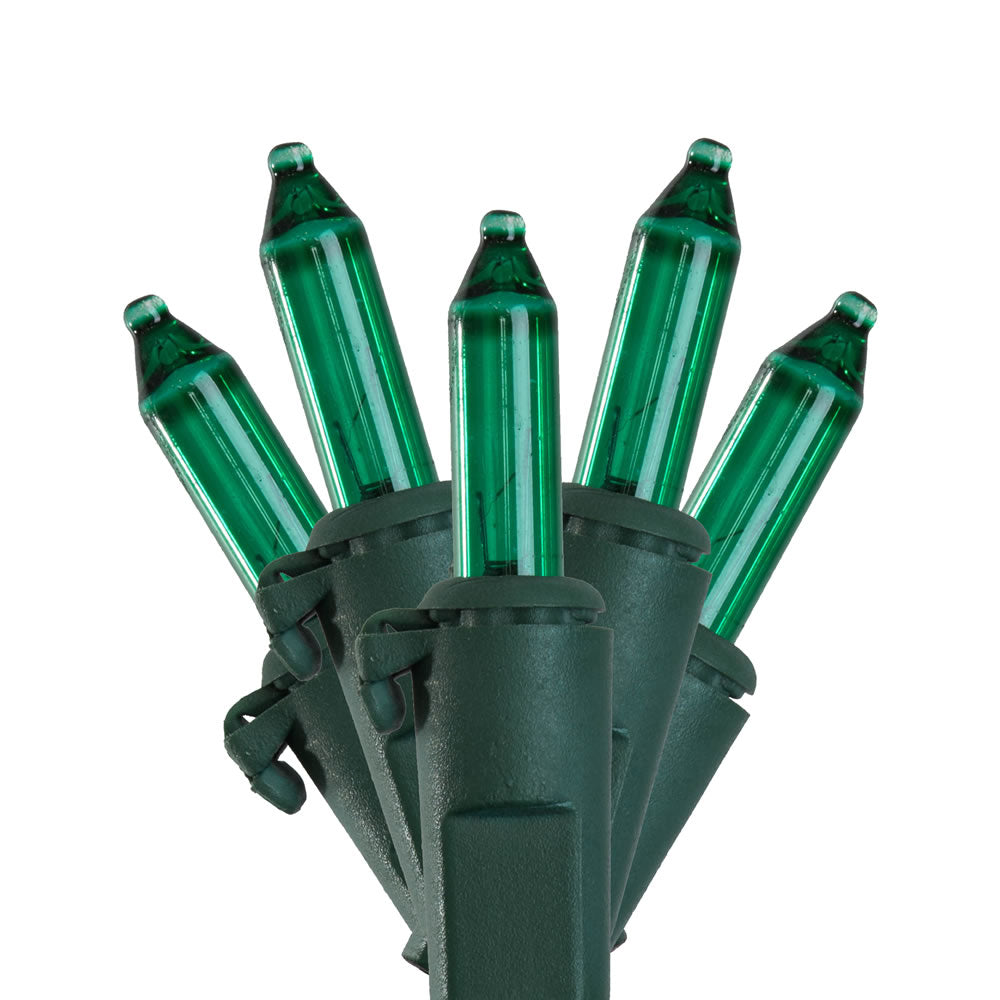 Vickerman 50 Teal Mini Light on Green Wire 23' Christmas Light Strand