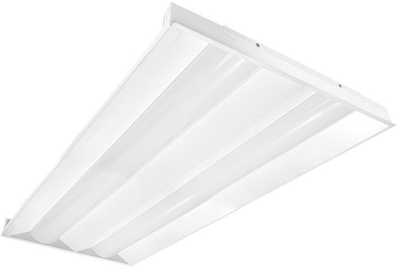 Westgate 2X4 DuAL Lens Troffer Multi-Watt 30W/40W/50W, Multi-Cct 35K/40K/50K UL DLC, Commercial Indoor Lighting, 30W/40W/50W, 125 Lumens/W, 3500K/4000K/5000K, White Finish, 0~10V Dimmable