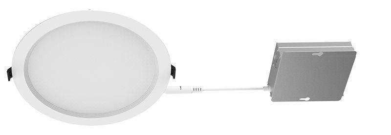 Westgate 120/277V 8In Baffle Round Slim Panel Light, 1900 Lumens 50K, 90 Cri, 0-10V, UL ES JA8, Residential Lighting, 24W, 1900 Lumens, 5000K, White Finish, 0~10V Dimmable