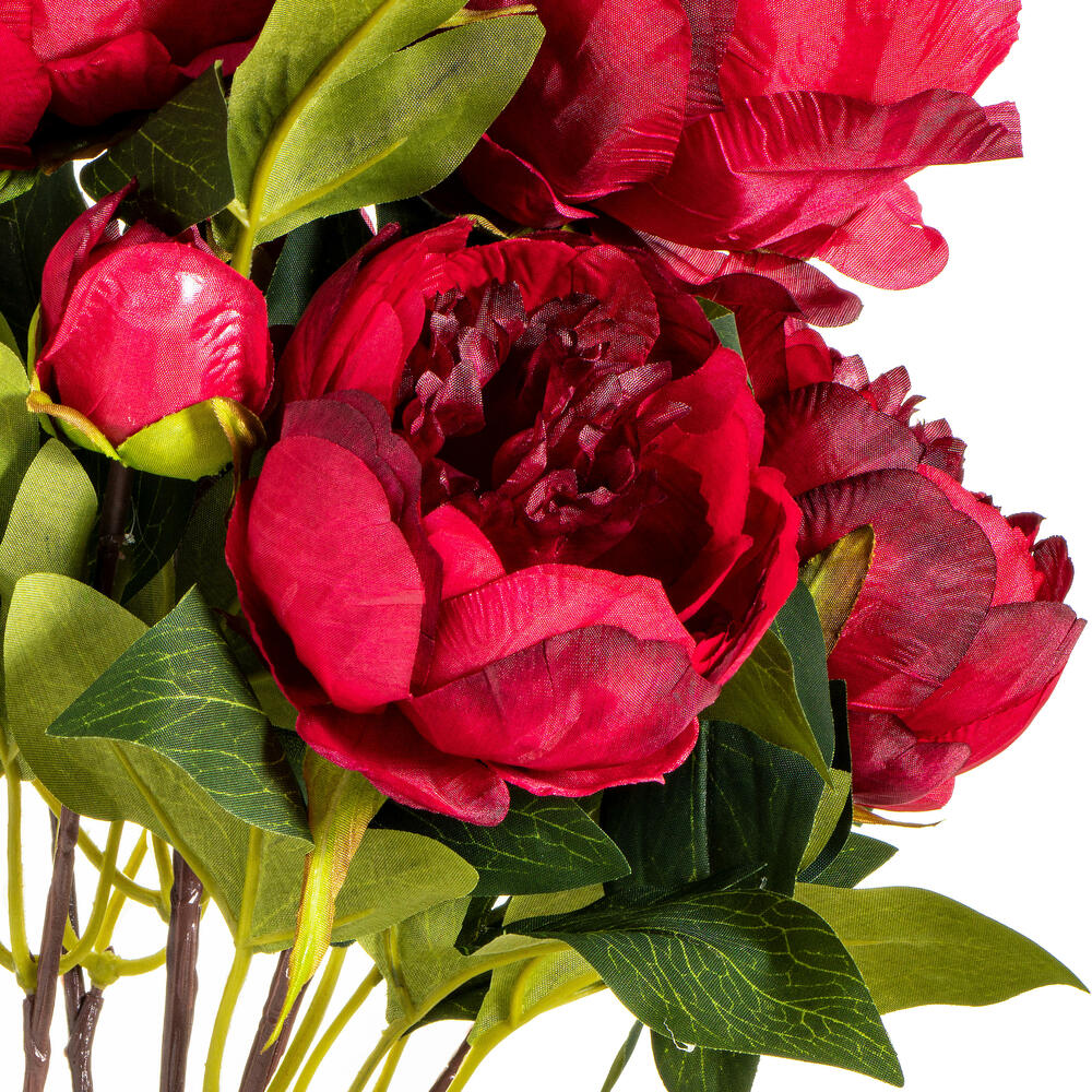 Vickerman 23" Artificial Red Peony Bush.