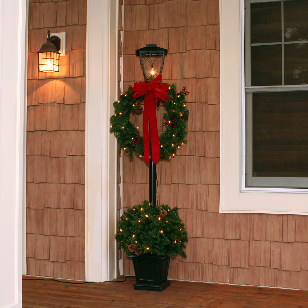Vickerman 6.5' Christmas Pine Lantern 100 Dura-Lit Warm White Lights 640 Tips