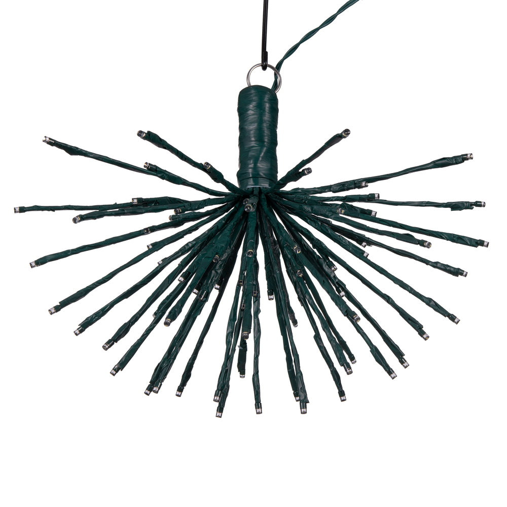 Vickerman 80Lt x 16" Green Starburst Pure White 5mm LED Lights.
