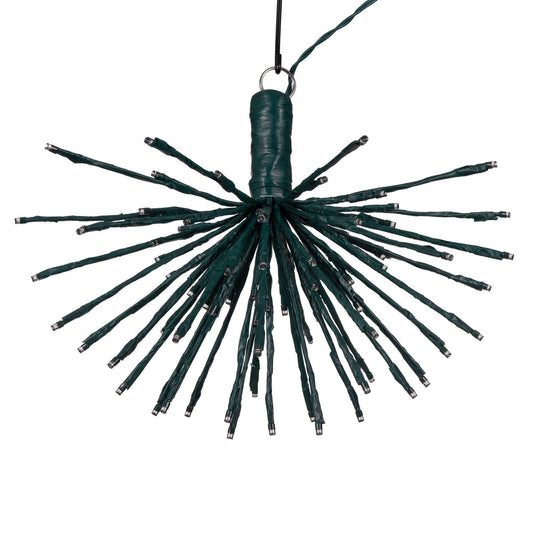 Vickerman 80Lt x 16" Green Starburst Pure White 5mm LED Lights.