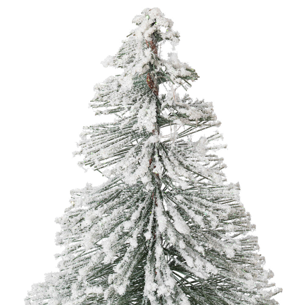 Vickerman 9" Flocked Village Artificial Christmas tree Set of 6