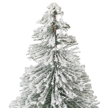 Vickerman 9" Flocked Village Artificial Christmas tree Set of 6