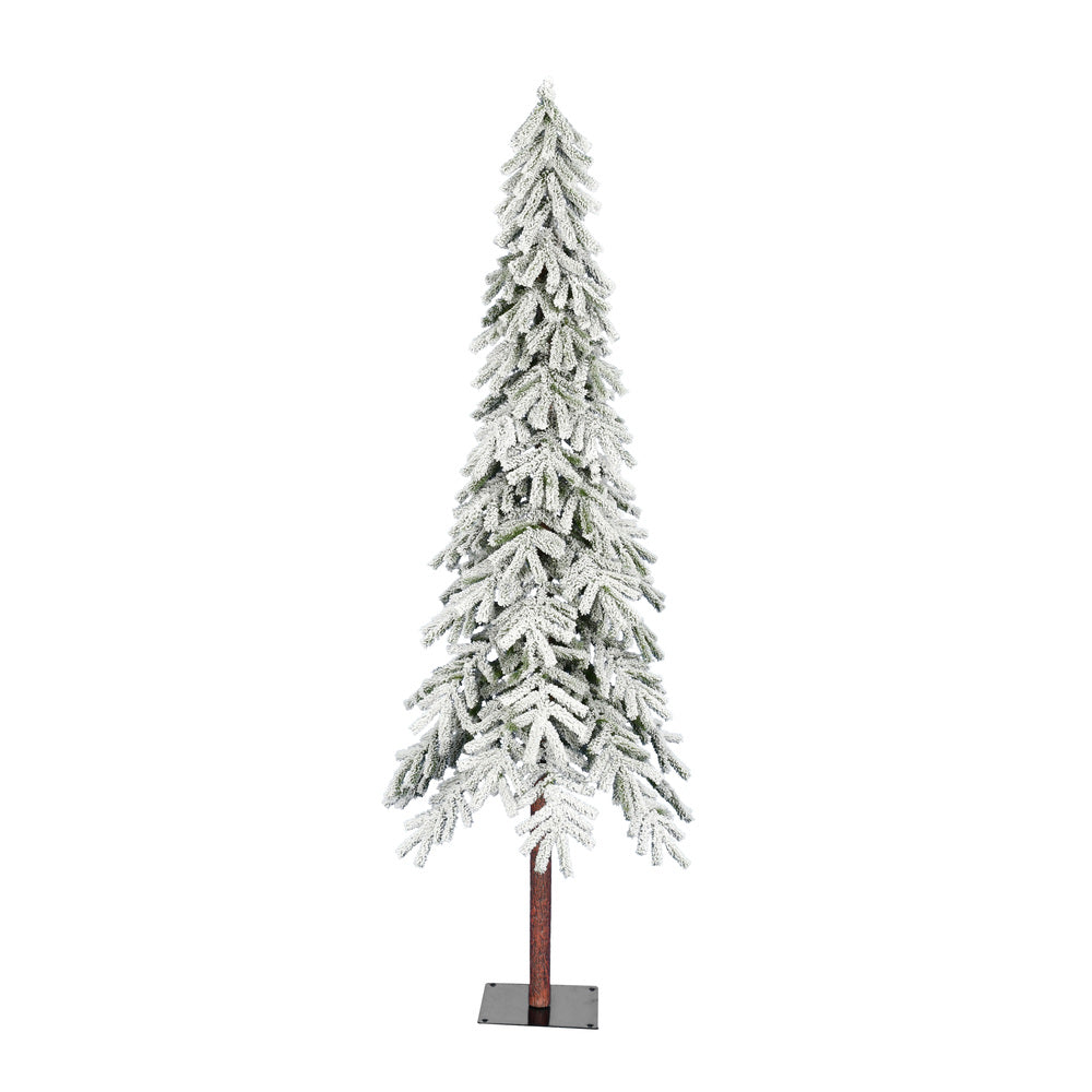 Vickerman 7' x 42" Flocked Alpine Artificial Christmas Tree Unlit