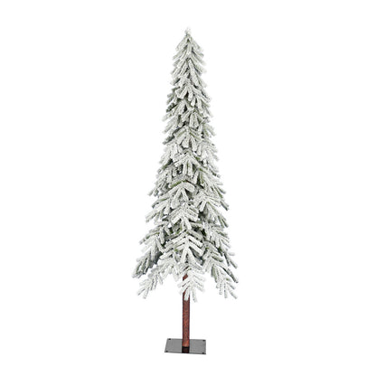 Vickerman 7' x 42" Flocked Alpine Artificial Christmas Tree Unlit