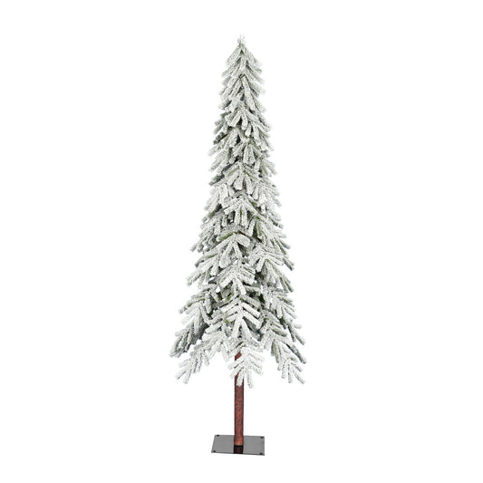 Vickerman 7' x 42" Flocked Alpine Artificial Christmas Tree Unlit