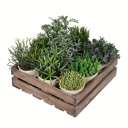 Vickerman 8" Artificial Potted Garden Grass.