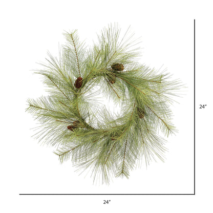 Vickerman 24" Hugo Pine Artificial Christmas Wreath Unlit
