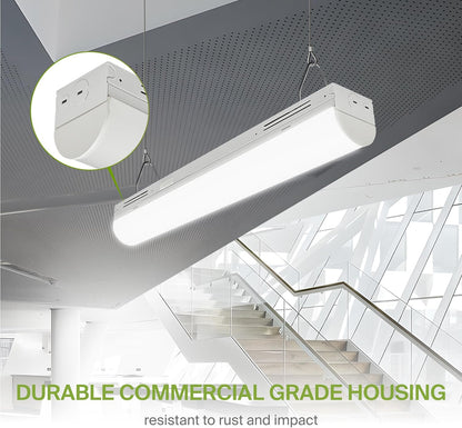 ASD Lighting LED Stairwell Fixture with Q-base 2feet Power Adjustable 15/20/25W 120-277V CCT Selectable 3500/4000/5000K Dimmable White UL DLC Premium