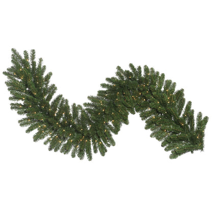Vickerman 9' Oregon Fir Artificial Christmas Garland Clear Dura-lit Incandescent Mini Lights