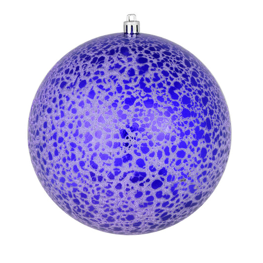 Vickerman 3" Purple Crackle Ball Ornament. This ornament features a drilled cap that is looped with floral wire for easy hanging. It features a rough texture. Includes 12 pieces per pack.