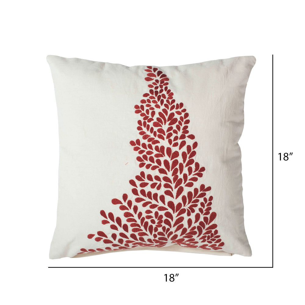 Vickerman Decorative 18" x 18" Satin Stitch Tree Pillow