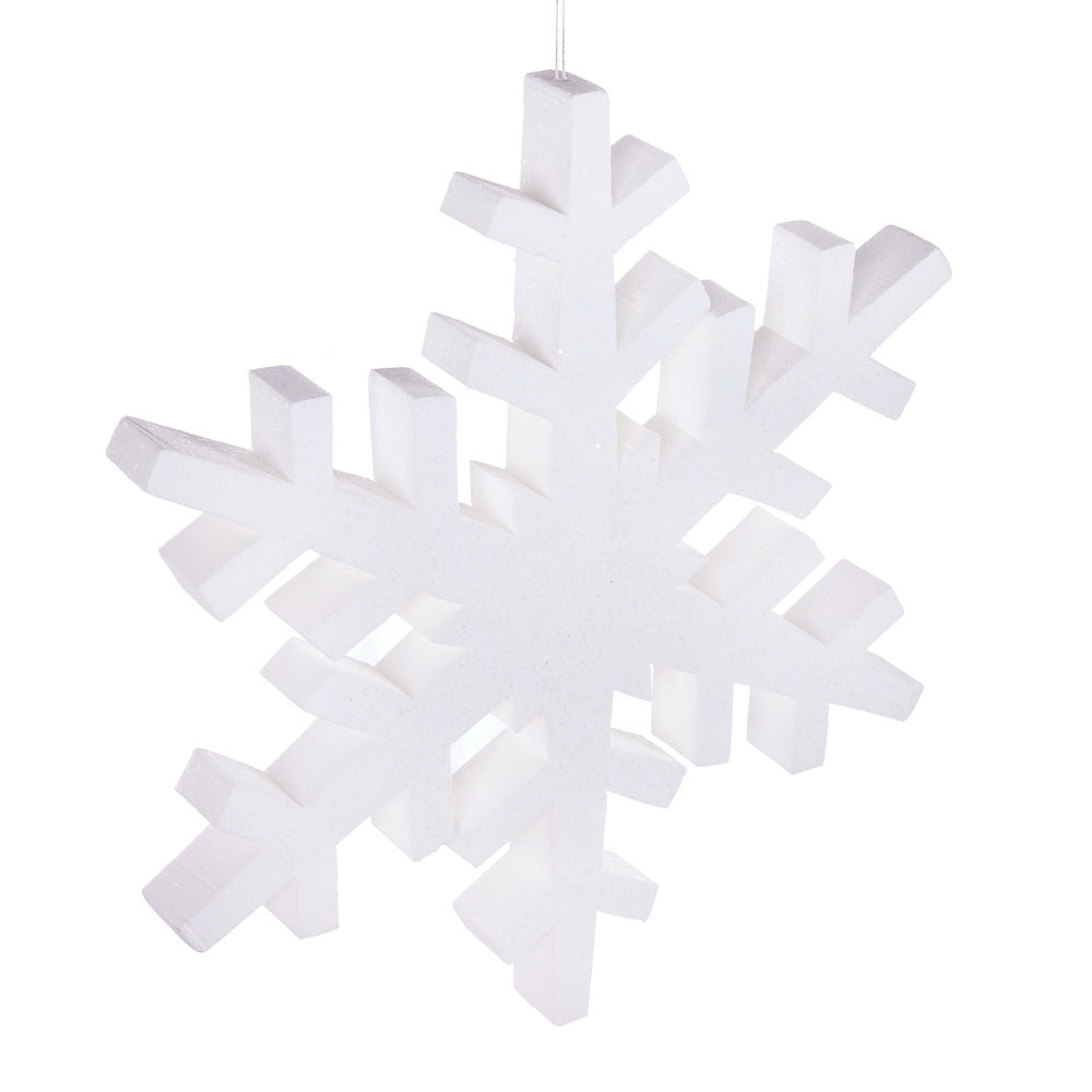 Vickerman 30" White Glitter Snowflake Christmas Ornament