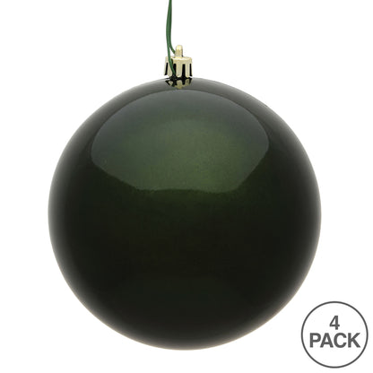 Vickerman 6" Moss Green Candy Ball Ornament 4 per Bag