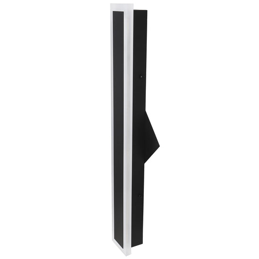 ASD Lighting LED Outdoor Wall Sconce Narrow design 48" 36W 120-277V RGBW SMART CCT Selectable 2700-6500K-RGB Dimmable Black ETL