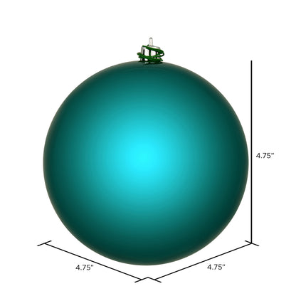 Vickerman 4.75" Dark Teal Shiny Ball Ornament 4 per Bag