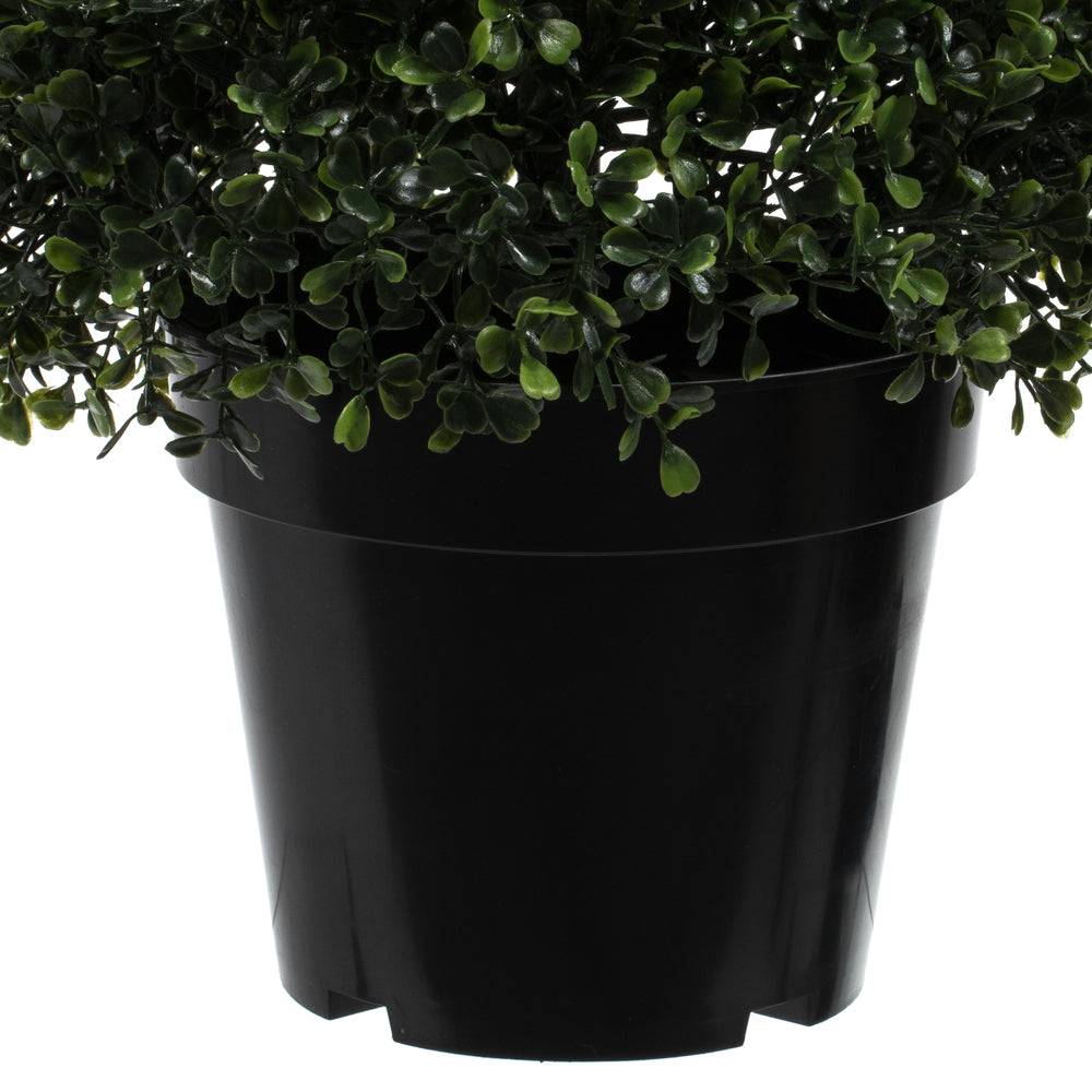 Vickerman 5' Potted Artificial Boxwood Cone.