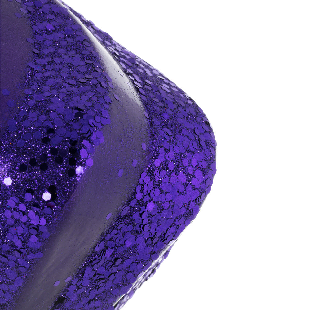 Vickerman 6'' Plum Candy/Glitter Swirl Diamond Christmas Ornament