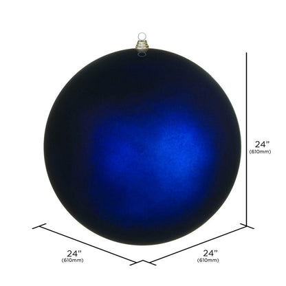 Vickerman 24" Giant Matte Midnight Ball Christmas Ornament UV Resistant