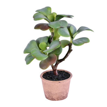 Vickerman 14" Artificial Green Succulent Paper Pot.