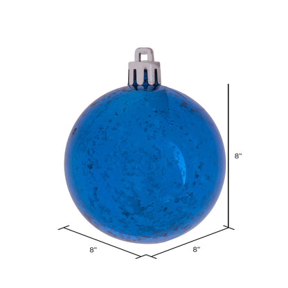 Vickerman 8" Blue Shiny Mercury Ball Ornament