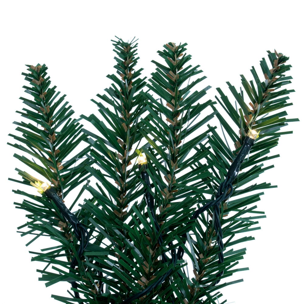 Vickerman 9' x 14" Camdon Fir Artificial Pre-Lit Garland, 100 Battery Operated Lights