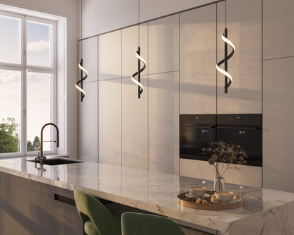 DALS Lighting Spin 5CCT Vertical Swirl LED Pendant