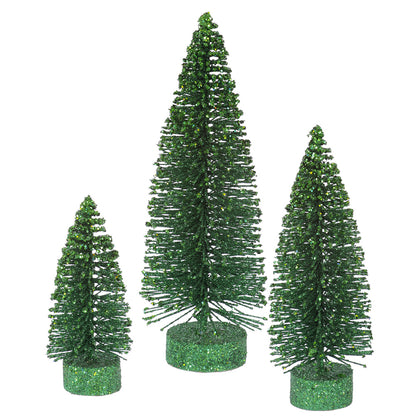 Vickerman 5"/7"/9" Emerald Glitter Oval Artificial Christmas Tree Unlit
