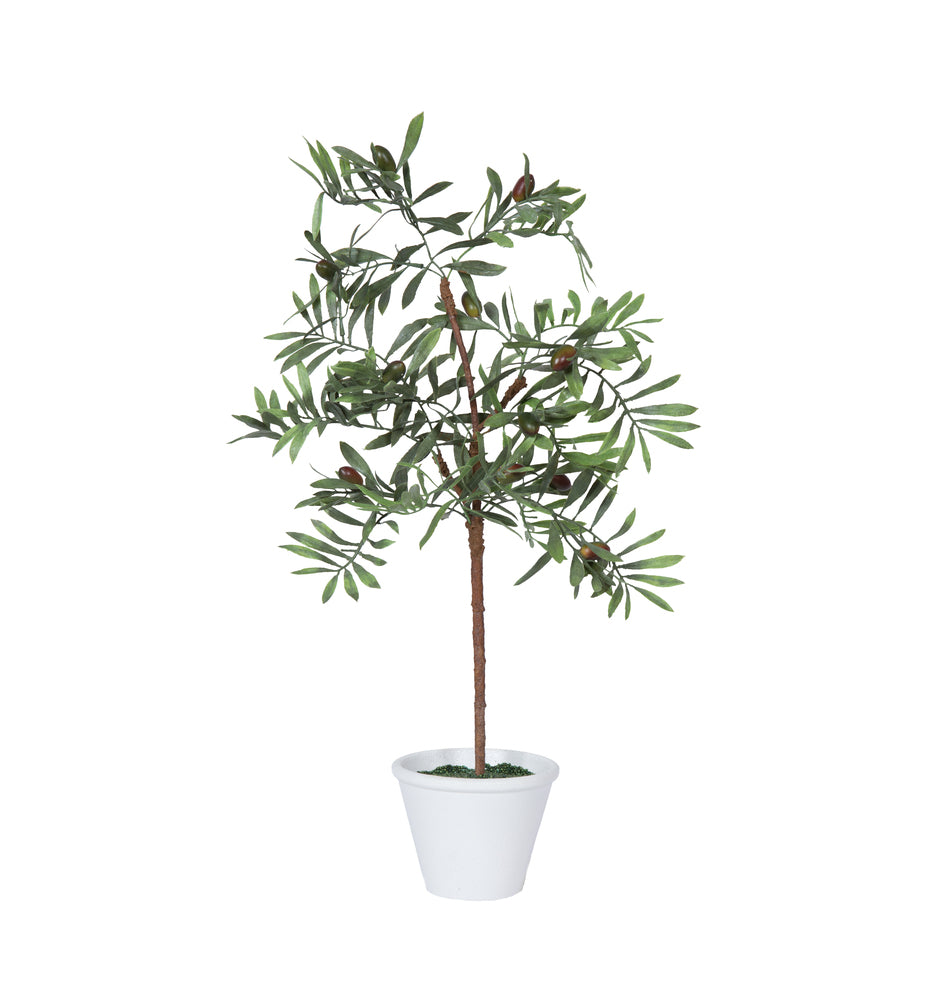 Vickerman 27" Artificial Green Olive Hill Tree.