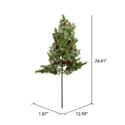Vickerman 26" x 28 Cypress Artificial Christmas Spray. Includes 2 sprays per pack.