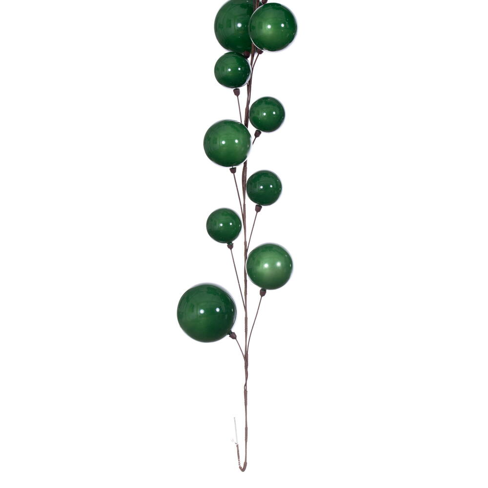 Vickerman 10' Green Pearl Branch Ball Wire Garland.