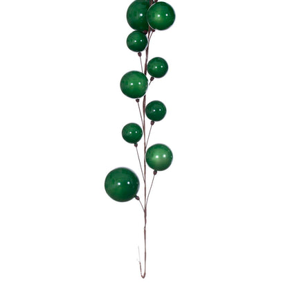 Vickerman 10' Green Pearl Branch Ball Wire Garland.