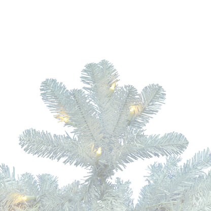 Vickerman 7.5' White Salem Pencil Pine Artificial Christmas Tree Pure White Single Mold LED Lights