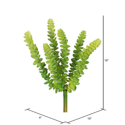 Vickerman 10" Artificial Soft Plastic Green Mini Plants. Comes 3 per pack.
