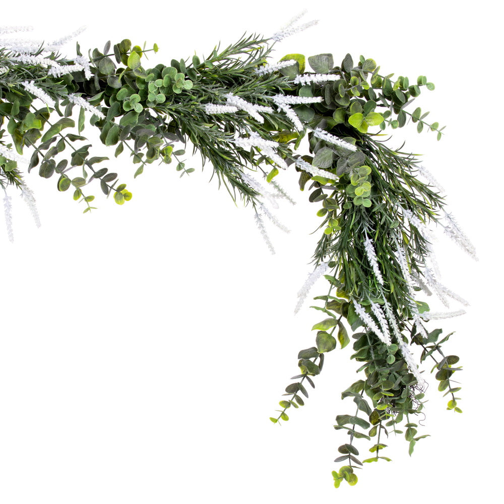 Vickerman 72" Green Artificial Rosemary & Eucalyptus Garland.