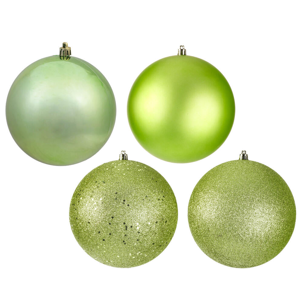 Vickerman 6" Celadon 4-Finish Ball Ornament Assortment 4 per Box