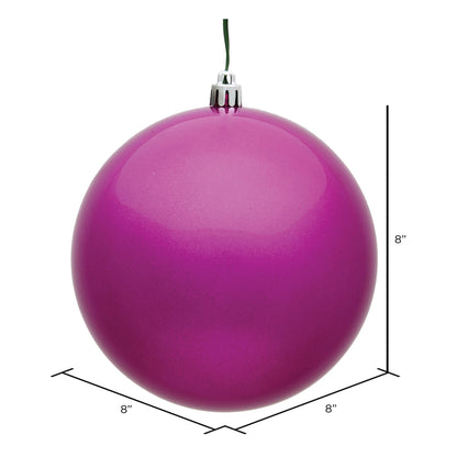 Vickerman 8" Fuchsia Candy Ball Ornament