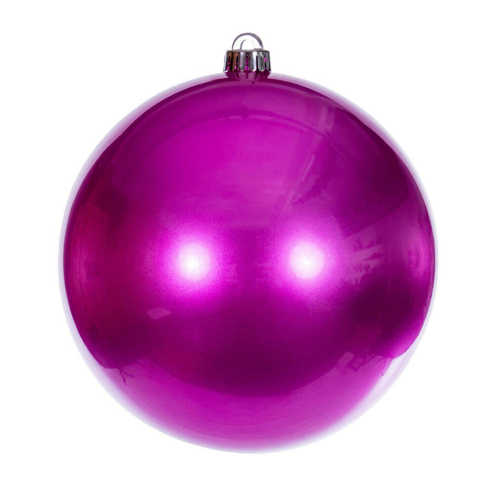 Vickerman 3" Hot Pink Candy Ball Ornament 12 per bag.