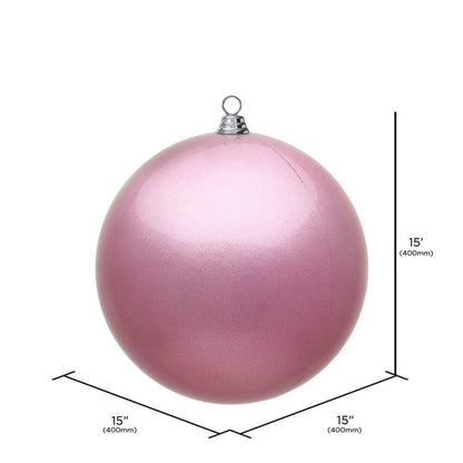 Vickerman 15.75" Pink Shiny UV Treated Ball Ornament.