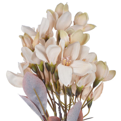 Vickerman 25.5" Cream Artificial Primrose Flower Spray 3 per bag.