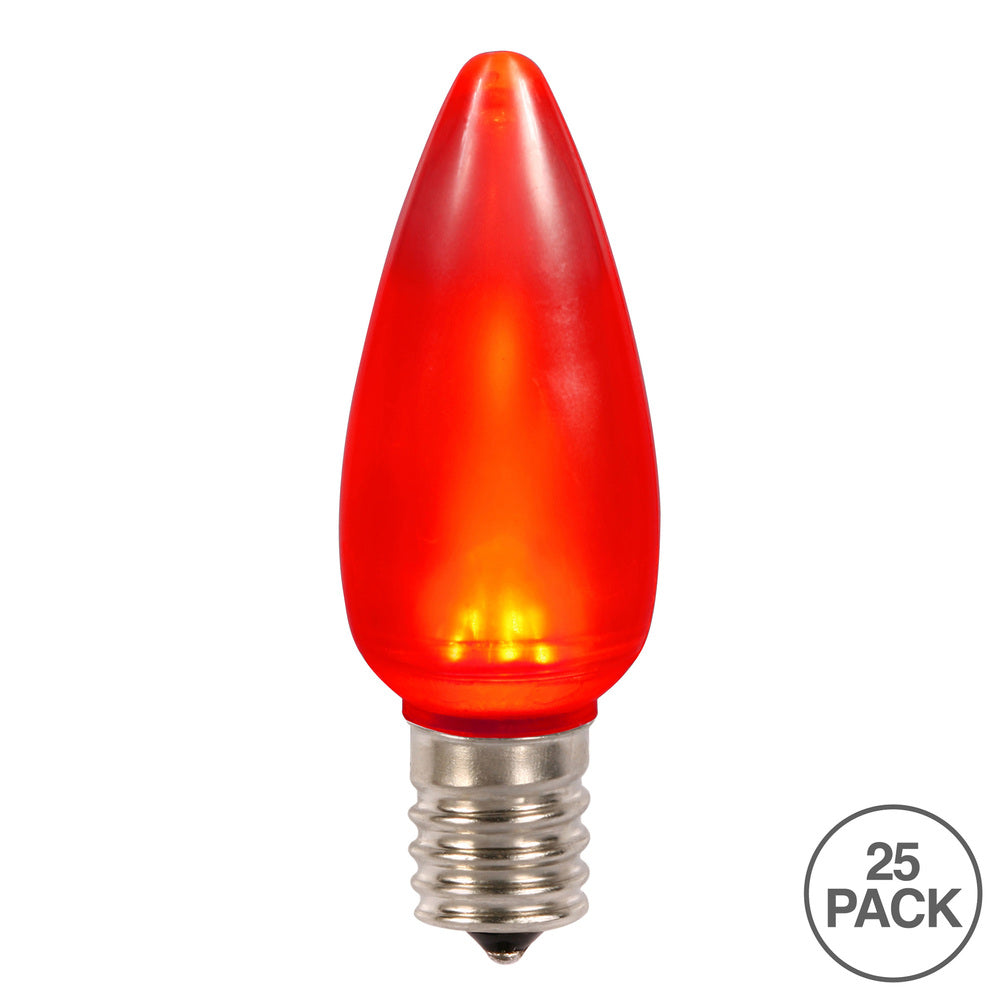 Vickerman C9 Ceramic LED Red Twinkle Bulb package of 25