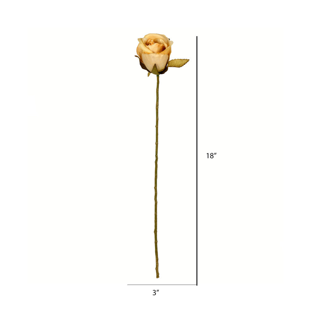 Vickerman 18" Artificial Mustard Rose Stem 12 per Bag