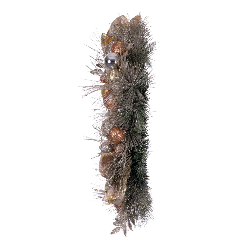 Vickerman 22" Copper and Gold Deco Wreath