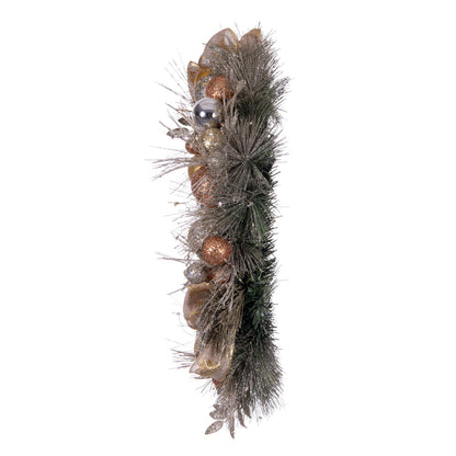 Vickerman 22" Copper and Gold Deco Wreath