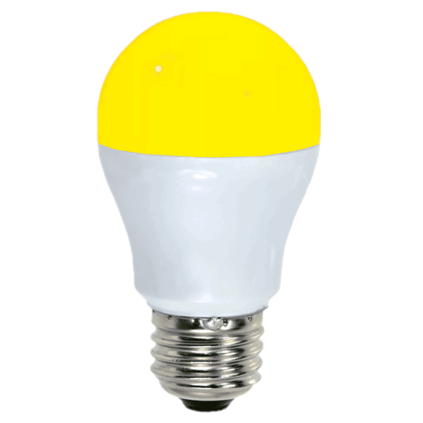 Damar A15 LED Yellow Light Bulb 5W 350 Lumen E26 Medium Screw Base for Party Decoration Holiday Lighting Small Light Bulb 120V White Finish Turns Yellow When Lit Pack of 3