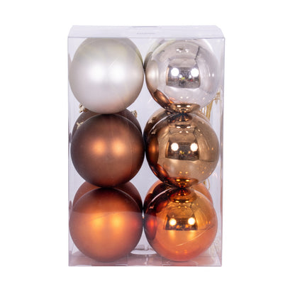 Vickerman 3" Oat Mocha and Copper Ornament Assortment 12 per box.