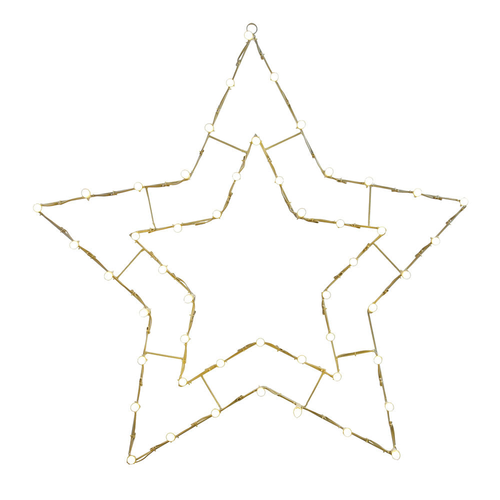 Vickerman 48" C7 LED White 5 Point Star Wire Silhouette