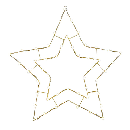 Vickerman 48" C7 LED White 5 Point Star Wire Silhouette
